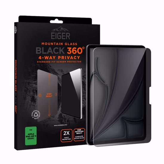 Picture of Eiger Eiger Mountain Black Privacy 360 Tablet Screen Protector GRS for iPad Air 11 (2025) / (2024)